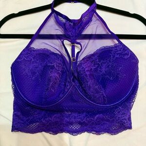 Victoria's Secret Vibrant Purple Lace Underwire Bralette